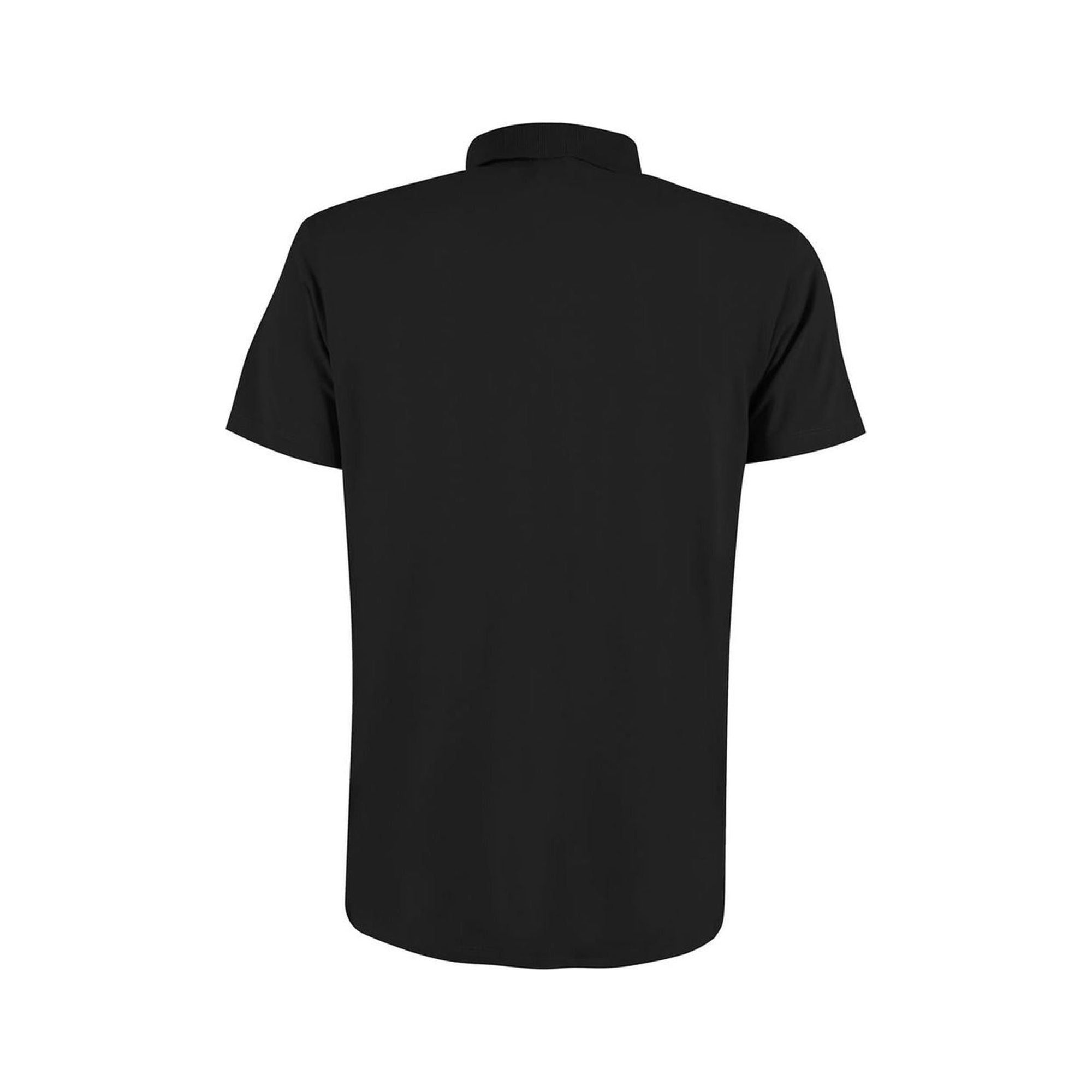 Yes Zee Men's Black Cotton Polo Shirt - 2XL