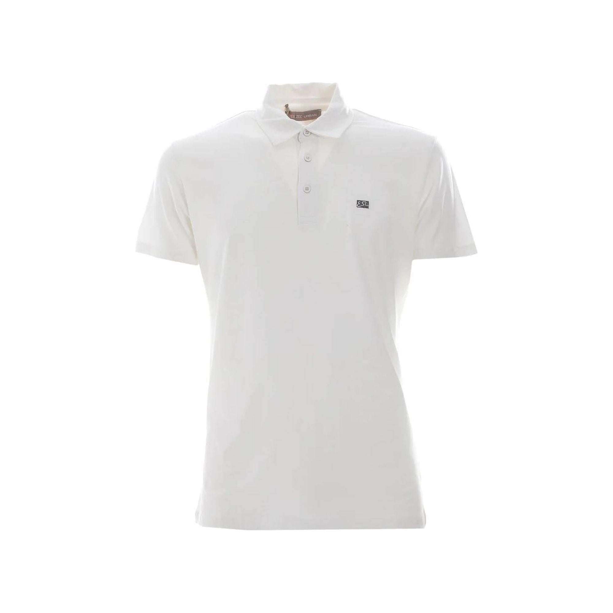 Yes Zee Men's White Cotton Polo Shirt - 3XL