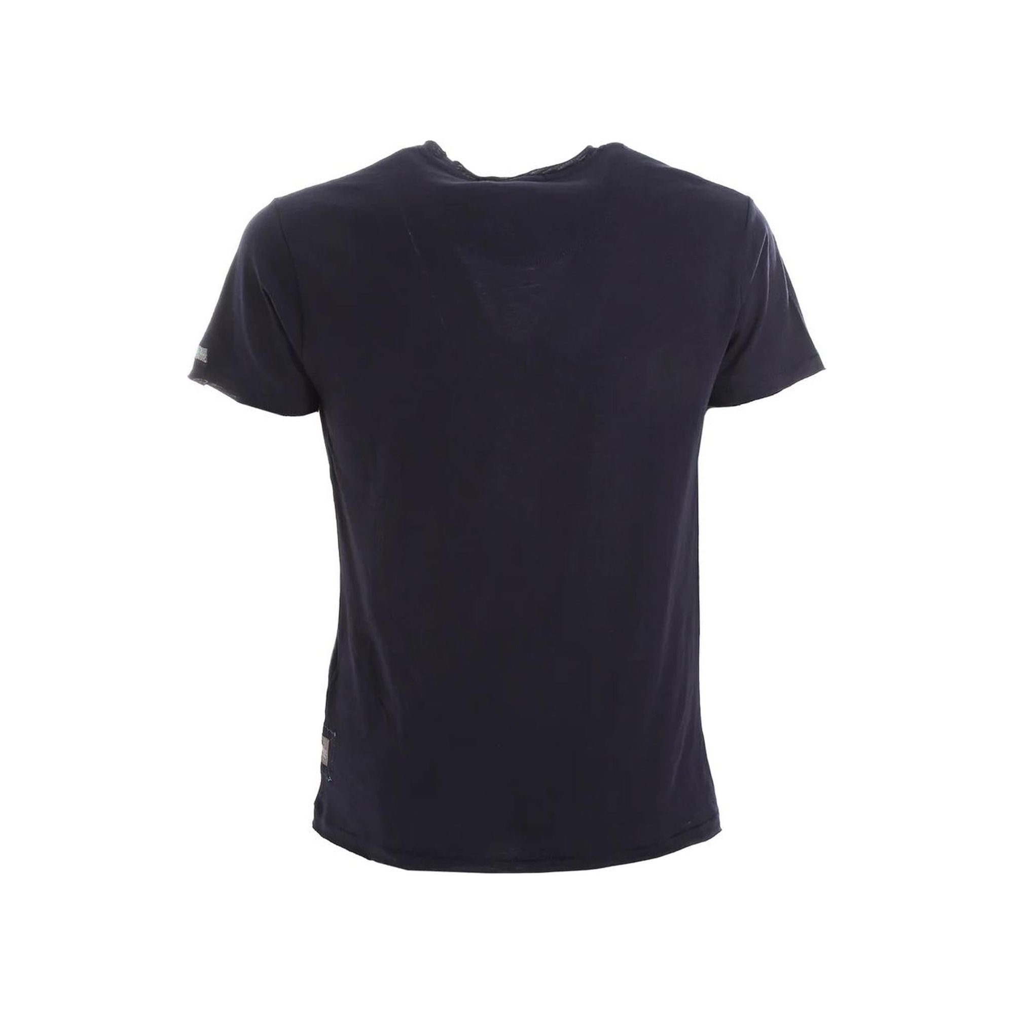 Yes Zee Men's Blue Cotton T-Shirt - S