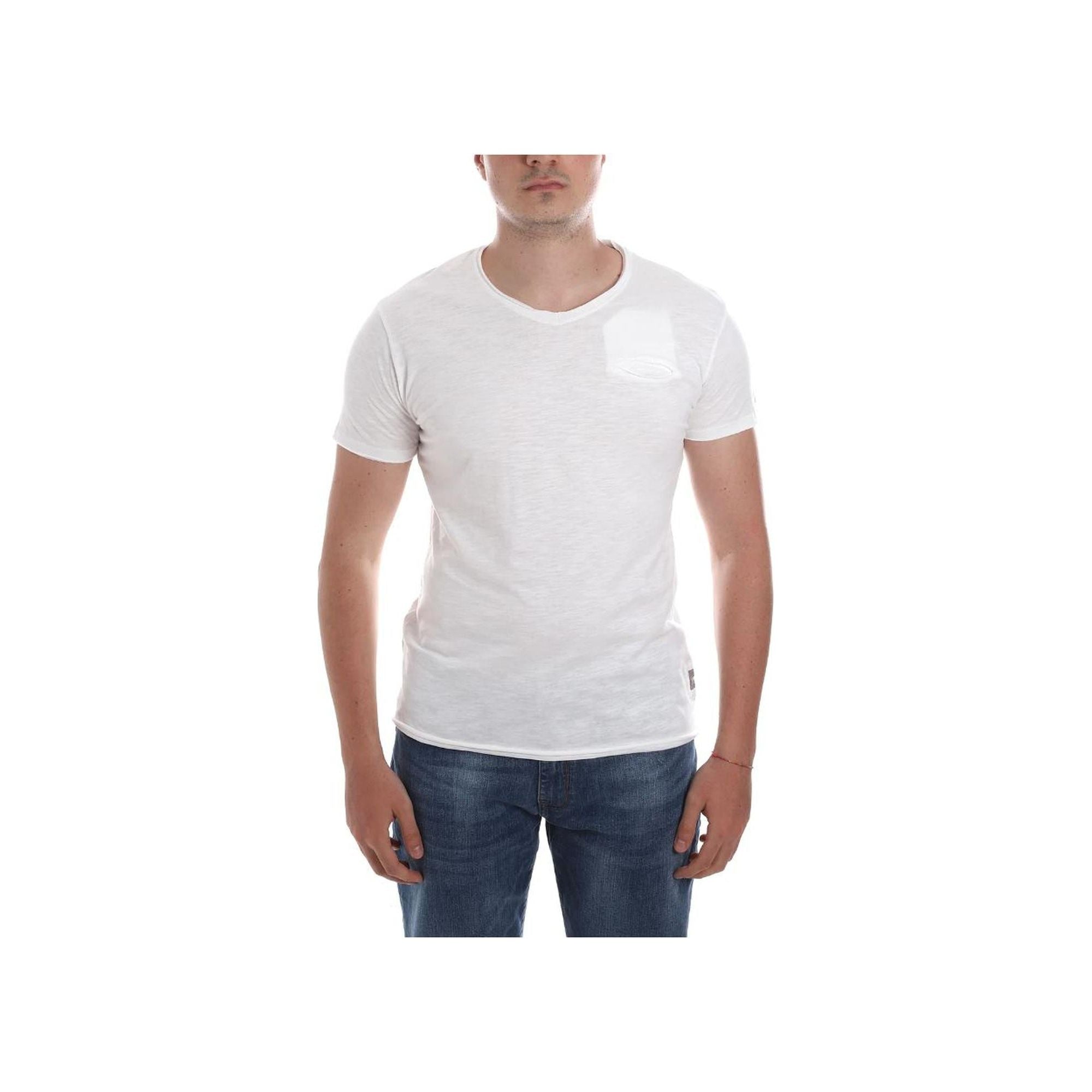 Yes Zee Men's White Cotton T-Shirt - XL