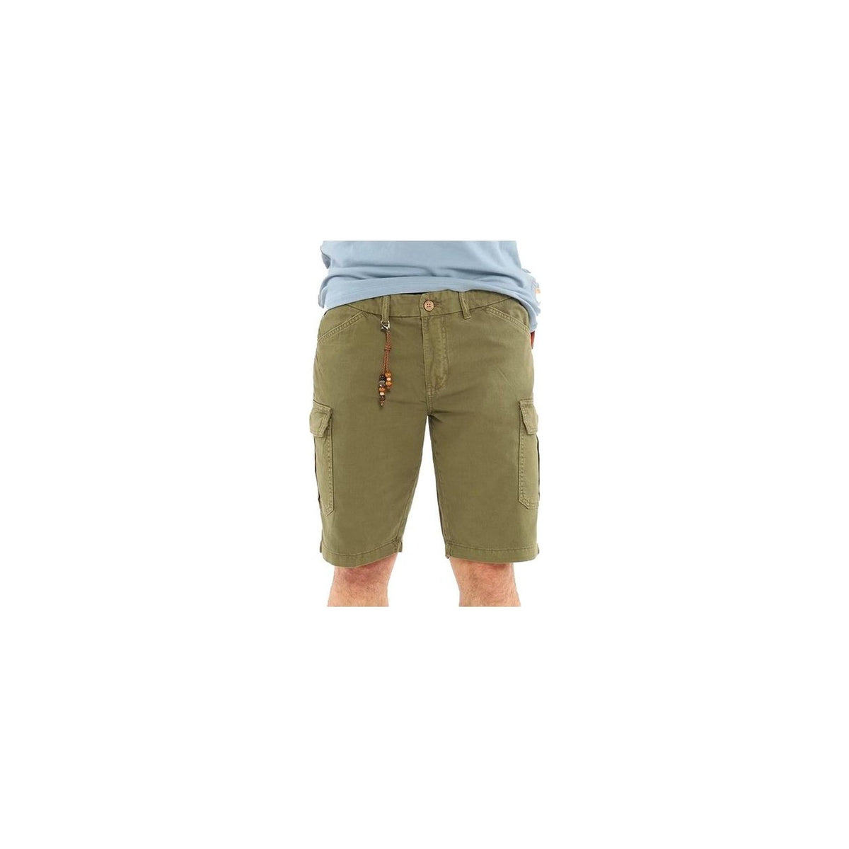 Yes Zee Men&#39;s Green Cotton Short - W38 US