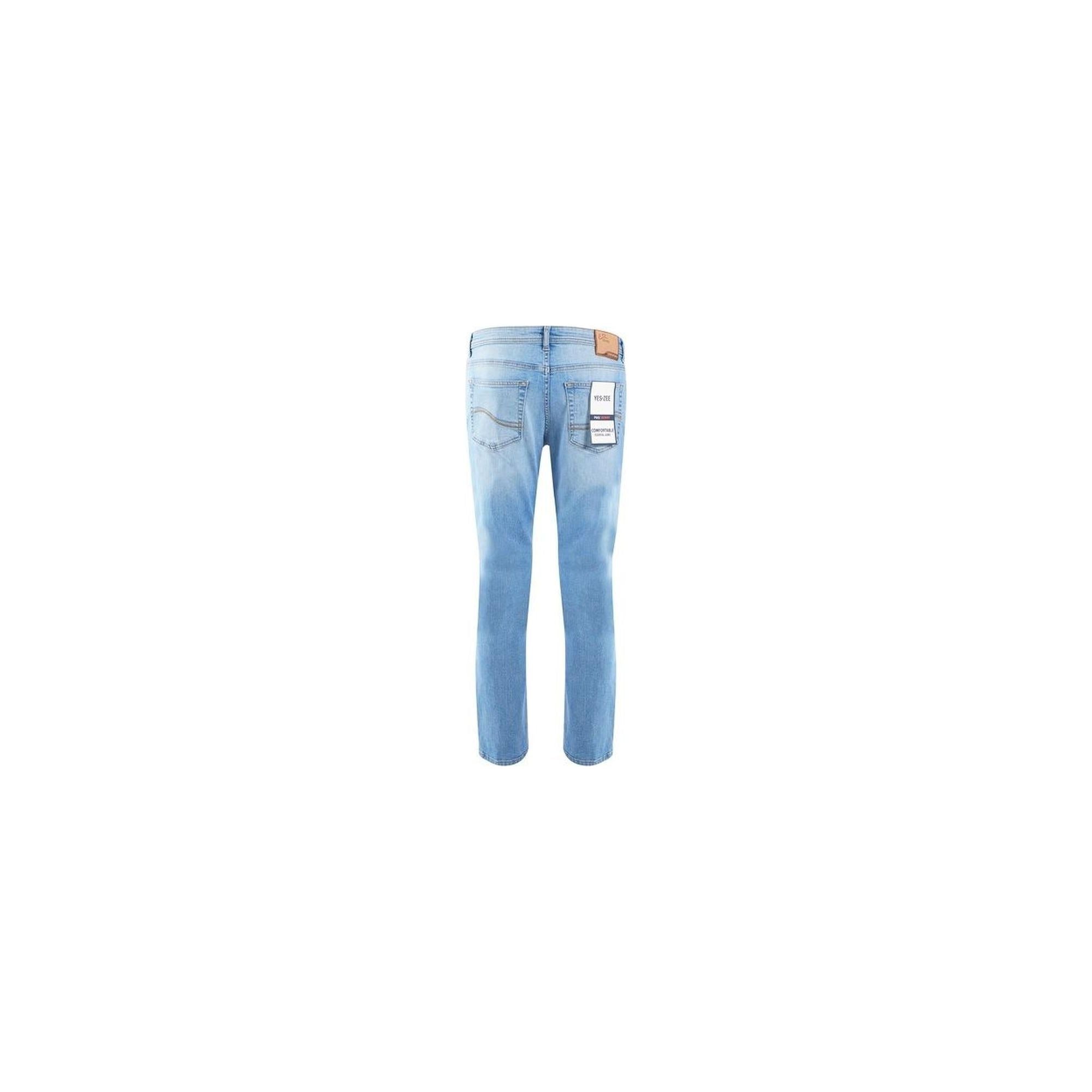 Yes Zee Men's Light Blue Cotton Jeans & Pant - W33 US