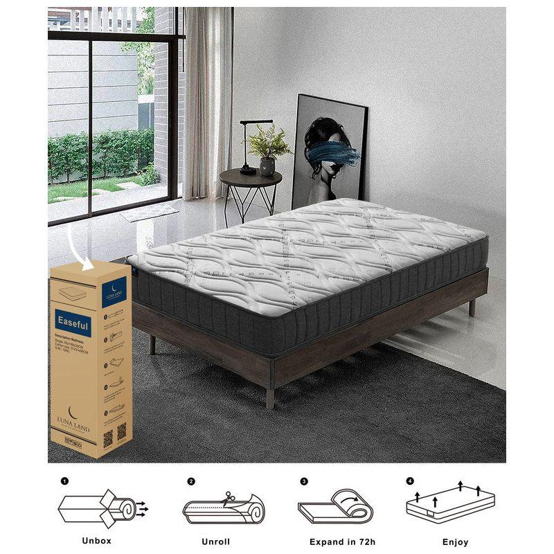 LUNALAND Easeful Eco Spay Foam Pocket Spring 20CM Double Hybrid Mattress