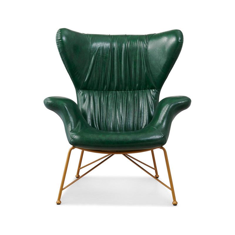 Vintage Butterfly Armchair with Gold Steel Legs Green