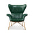 Vintage Butterfly Armchair with Gold Steel Legs Green