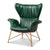 Vintage Butterfly Armchair with Gold Steel Legs Green