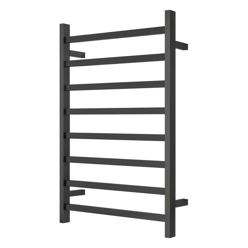 Premium Matte Black  Towel Rack - 8 Bars, Square Design, AU Standard, 1000x620mm Wide