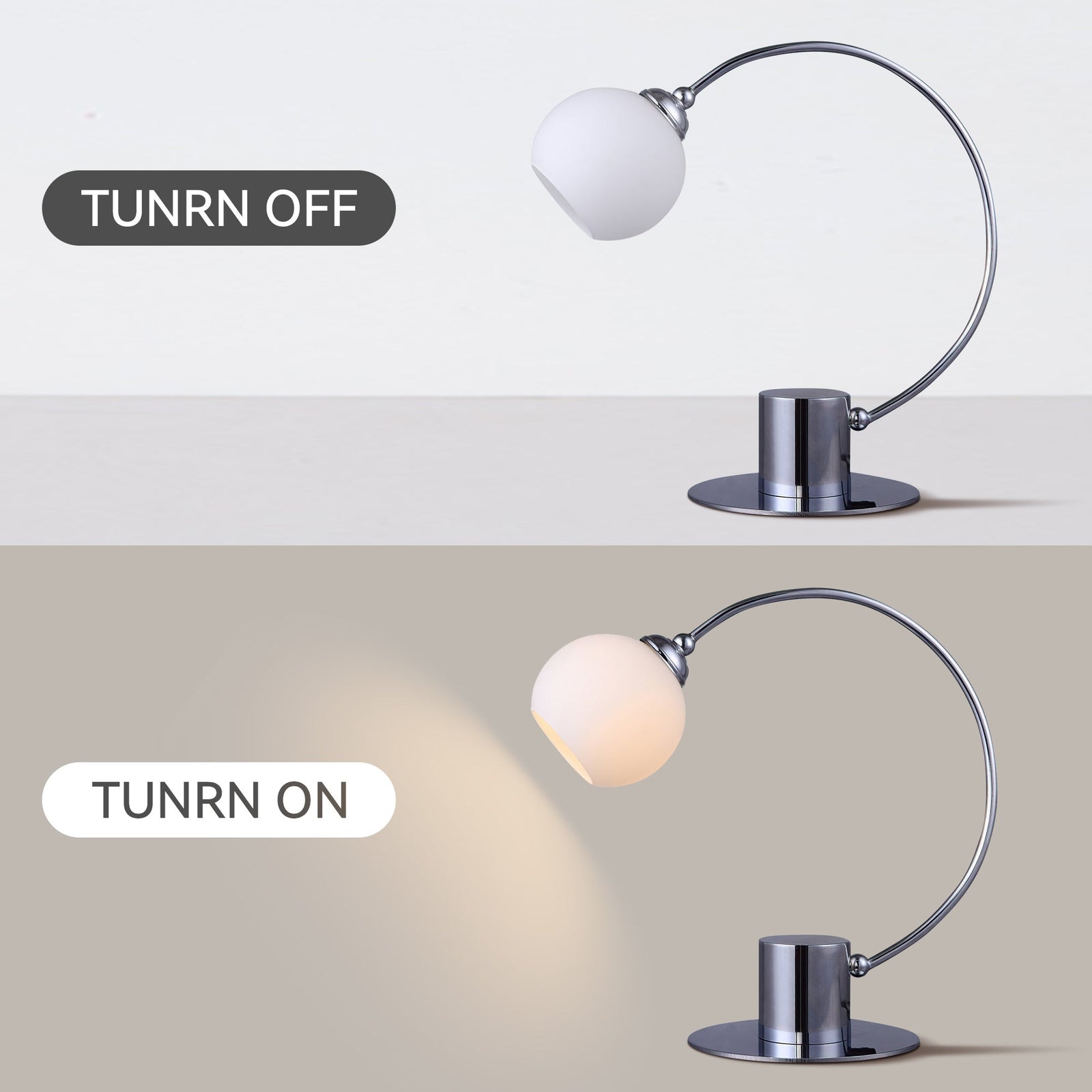 Penelope Touch Table Lamp - Chrome