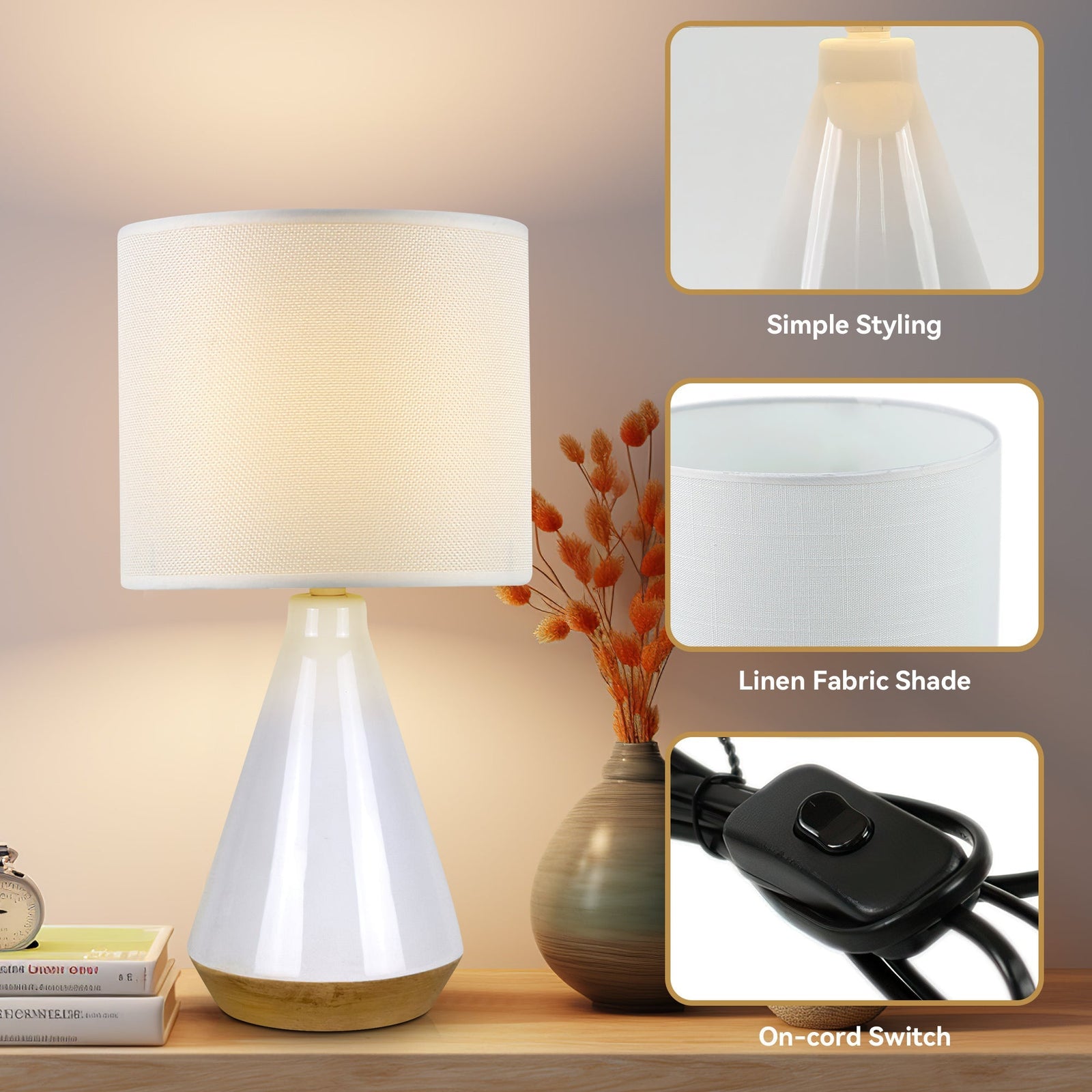 Lux Tapered Ceramic Table Lamp