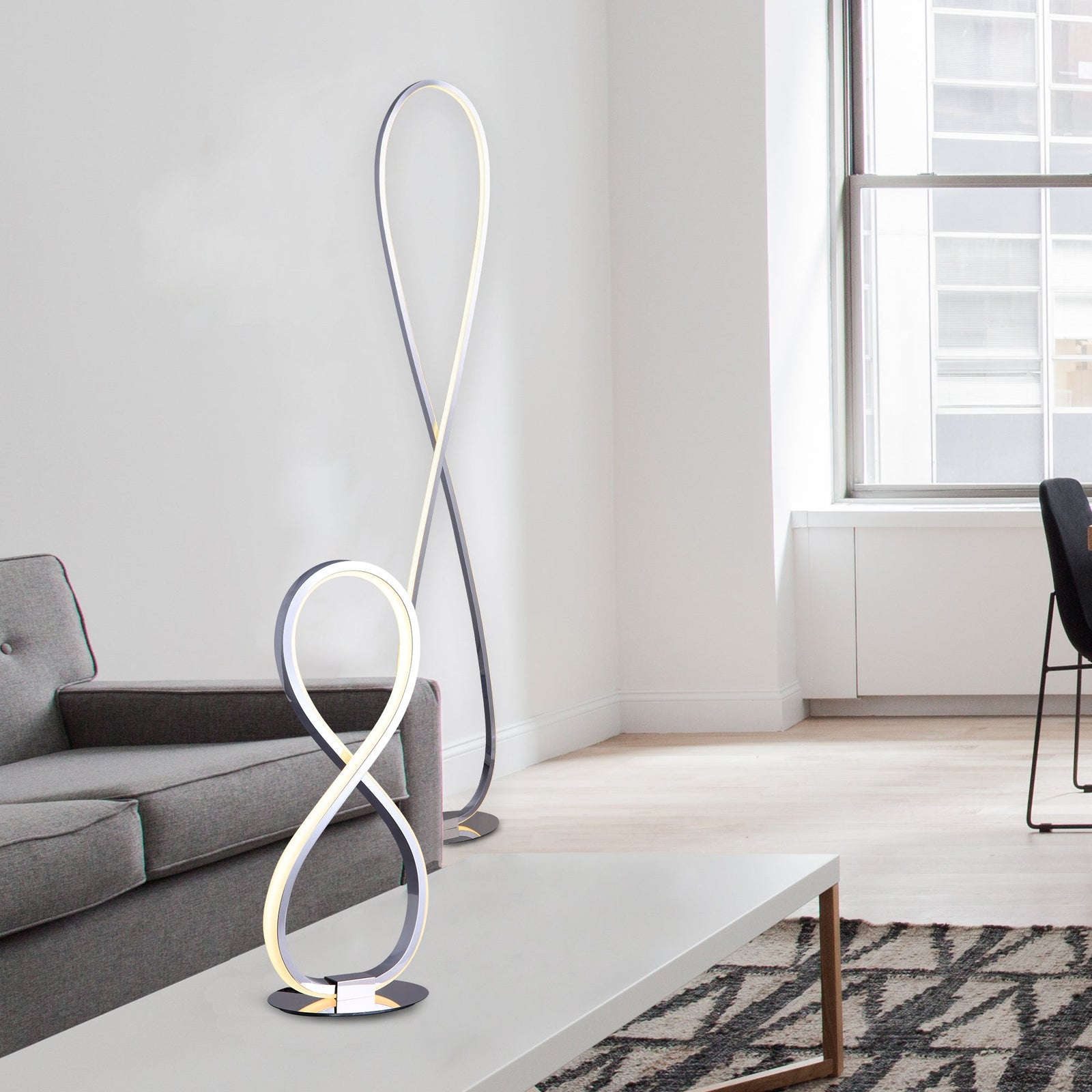 Infinite LED Table Lamp - Chrome
