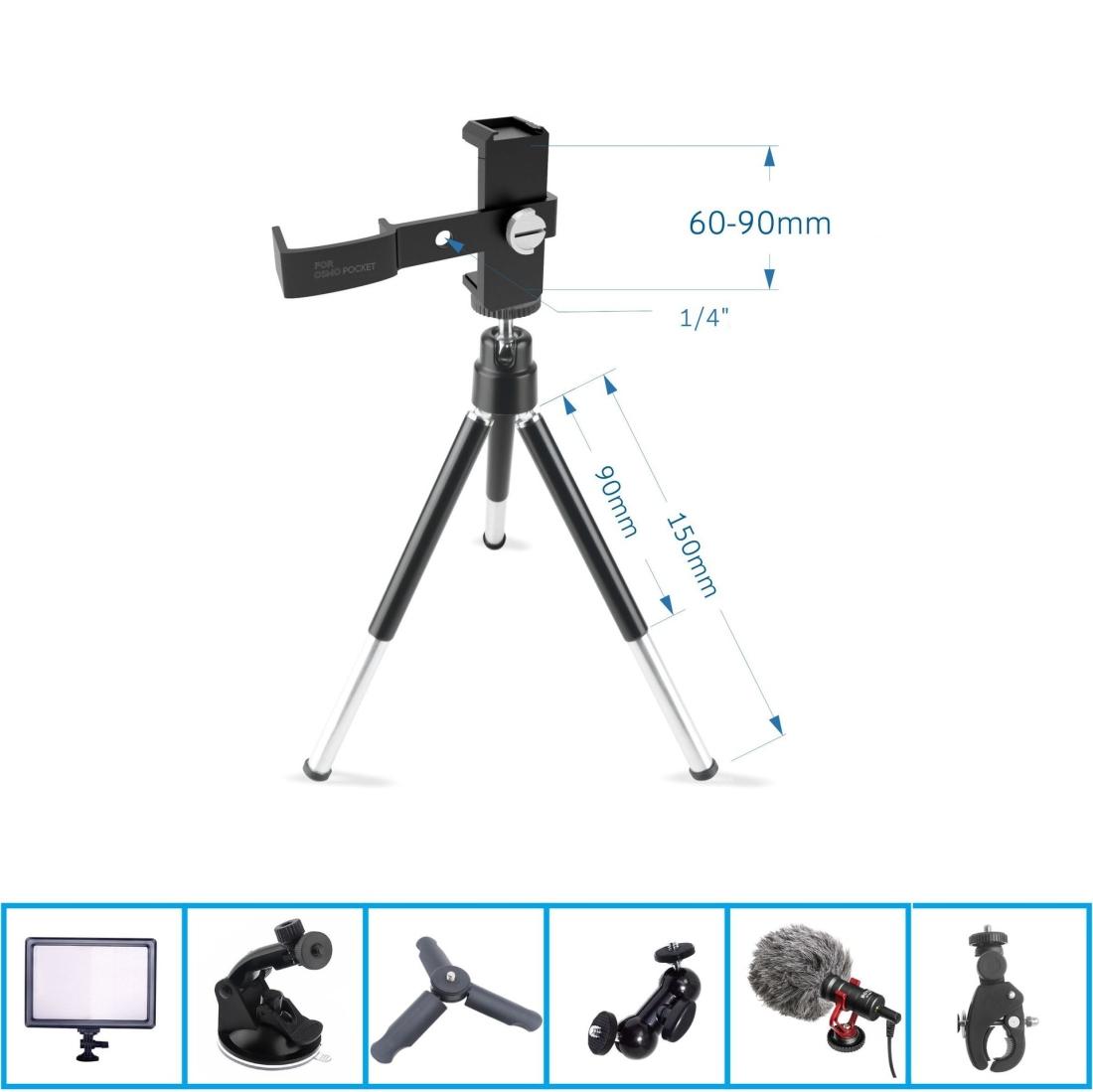 Versatile Aluminum Tripod for Dji Pocket - Multi-functional