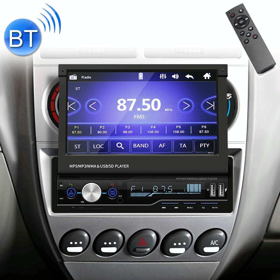 7 Inch Hd Car Radio Receiver Mp5 Player Fm / Am / Rds / Bluetooth / Phone Link Remote Control