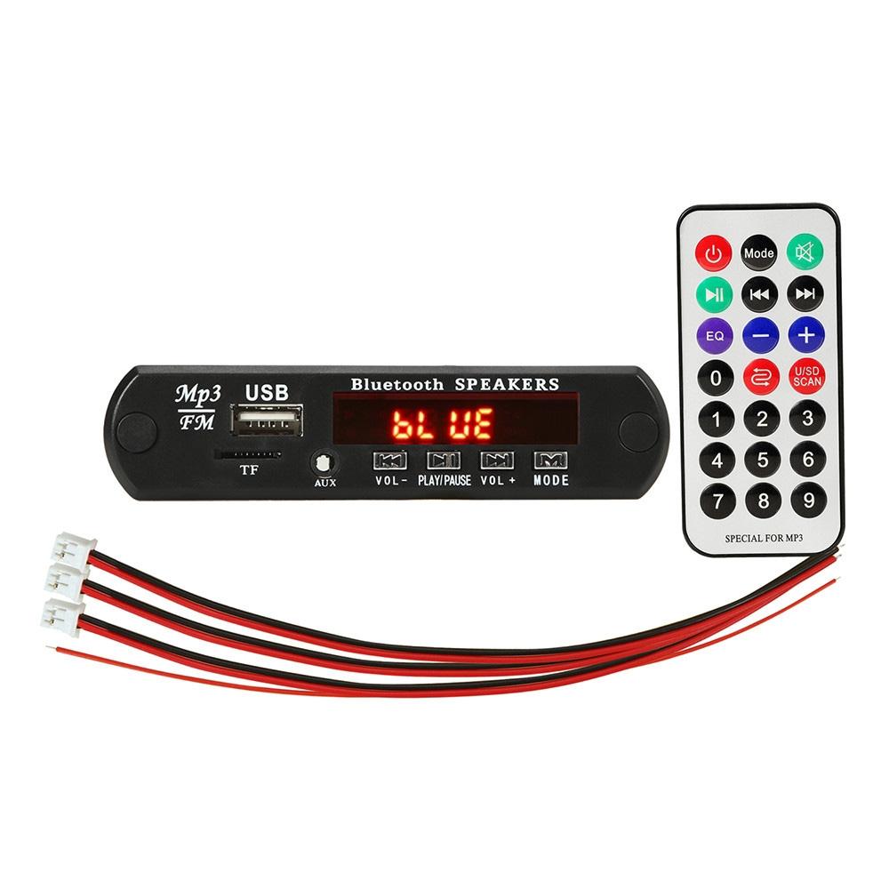 12V Car Mp3 Player Board With Fm Radio Bluetooth Remote Usb Tf