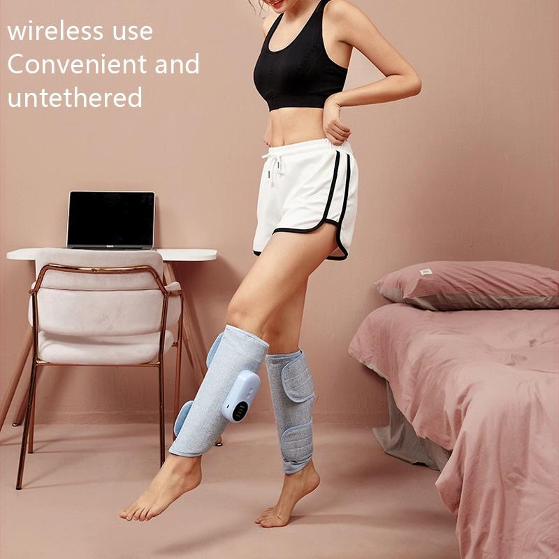 Blue Wireless Leg Massager Hot Compress + Air Pressure + Vibration