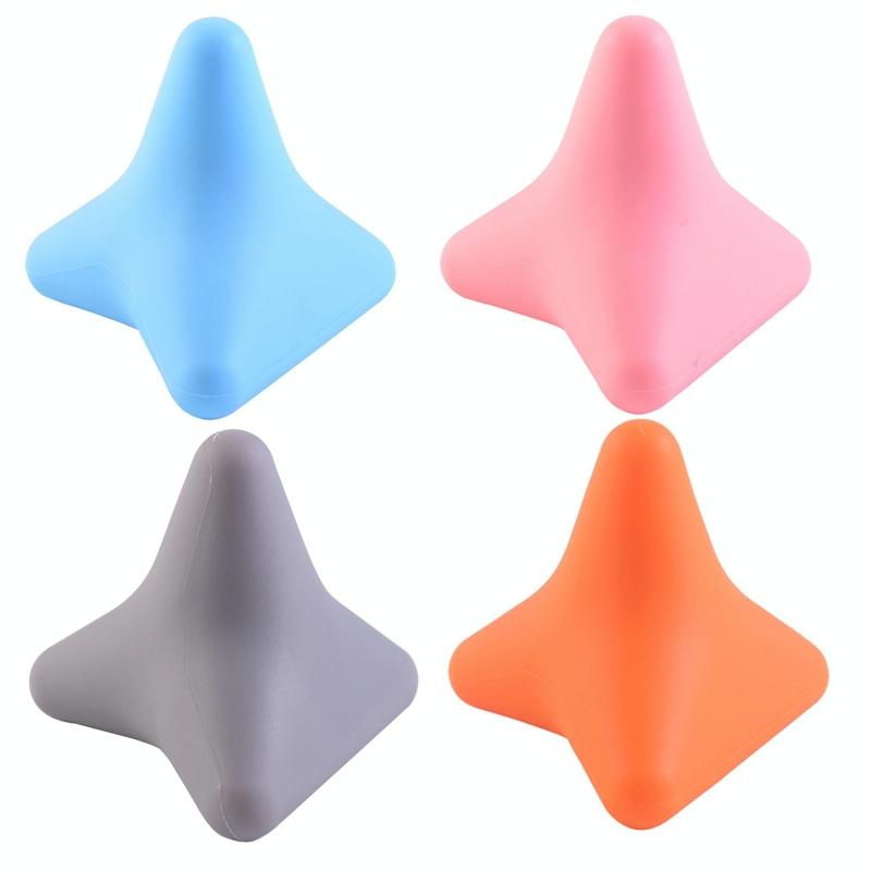 Quadratic Orange Silicone Thumb Massager For Muscle Relaxation And Fascia Massage