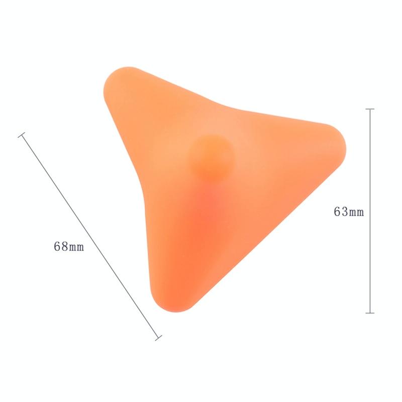 Quadratic Orange Silicone Thumb Massager For Muscle Relaxation And Fascia Massage