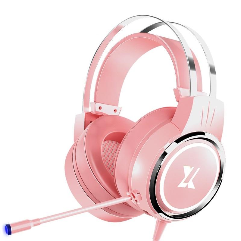 X8 Upgraded Gaming Headset With Mic Pink