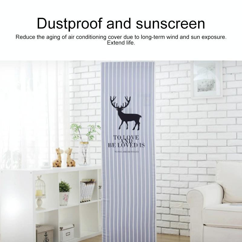 Universal Fabric Dust Cover for Vertical Cabinet Air Conditioners - 175x55x35cm Swing