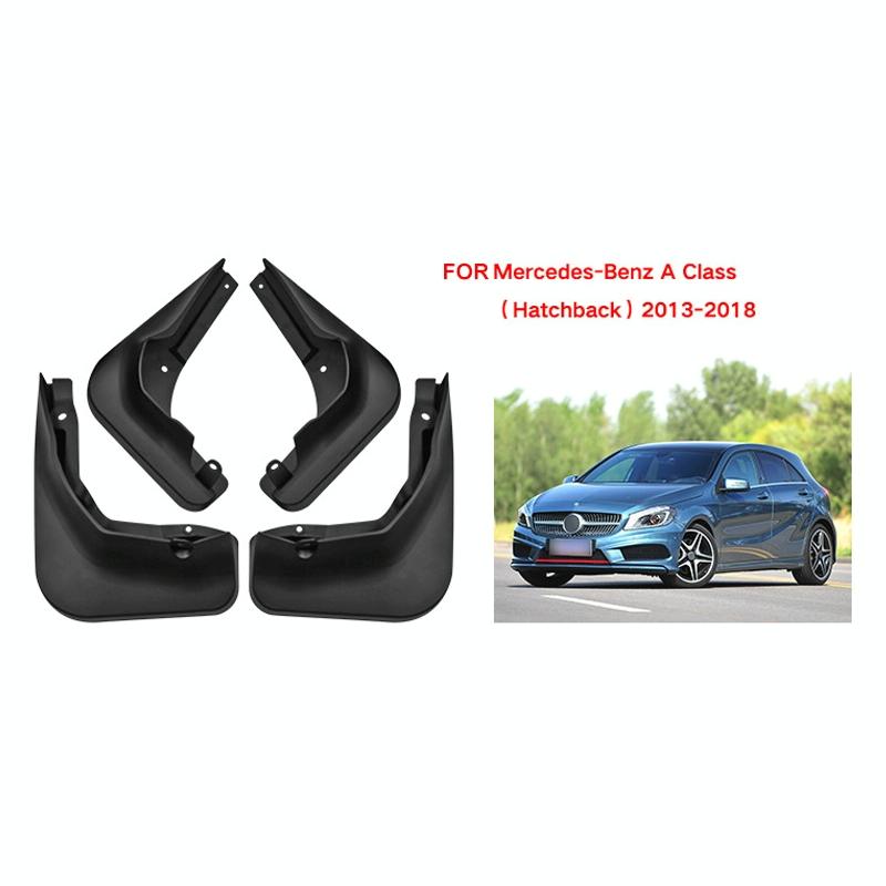 For Mercedes-Benz A-Class Hatchback 2013-2018 4Pcs / Set Car Auto Soft Plastic Splash Flaps Fender Guard