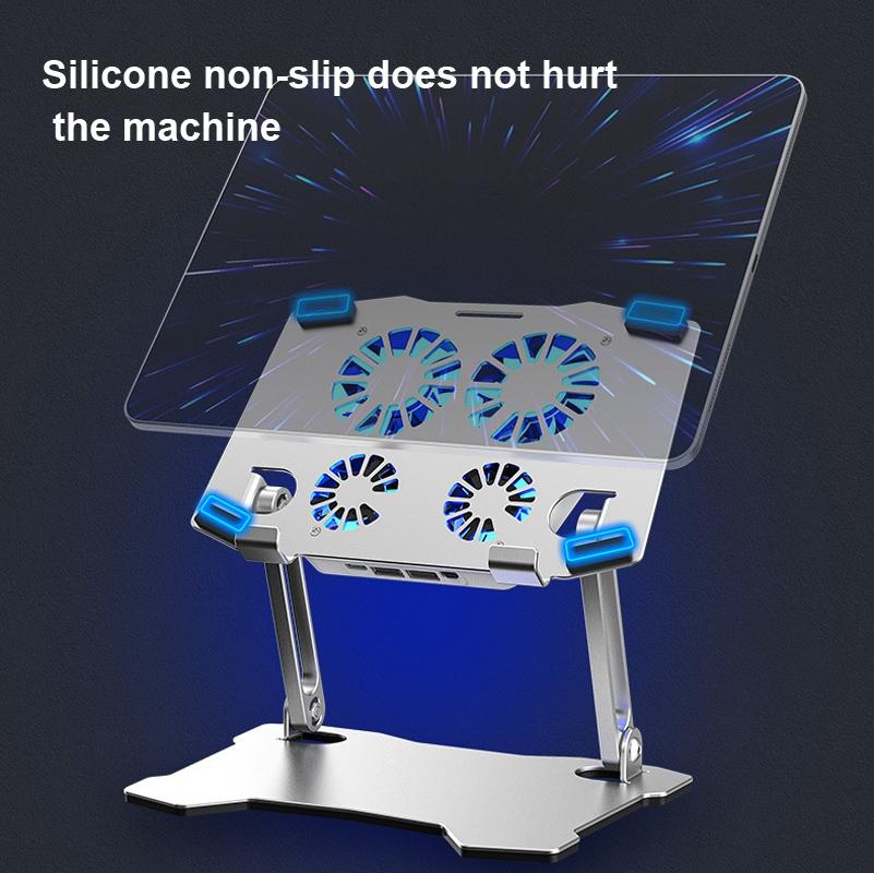 Aluminum Laptop Cooling Stand with 4 Fans