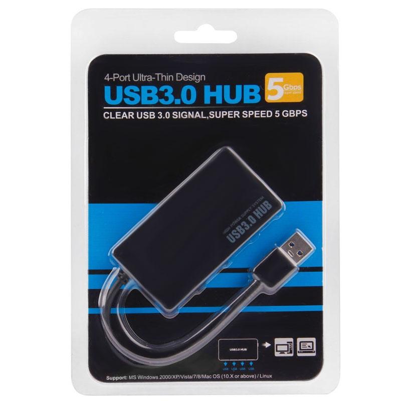 4-Port Usb 3.0 Hub Portable High-Speed Led Hot-Swap