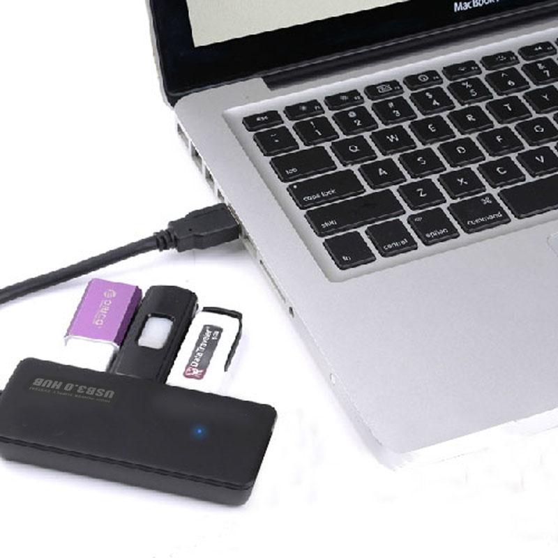 4-Port Usb 3.0 Hub Portable High-Speed Led Hot-Swap