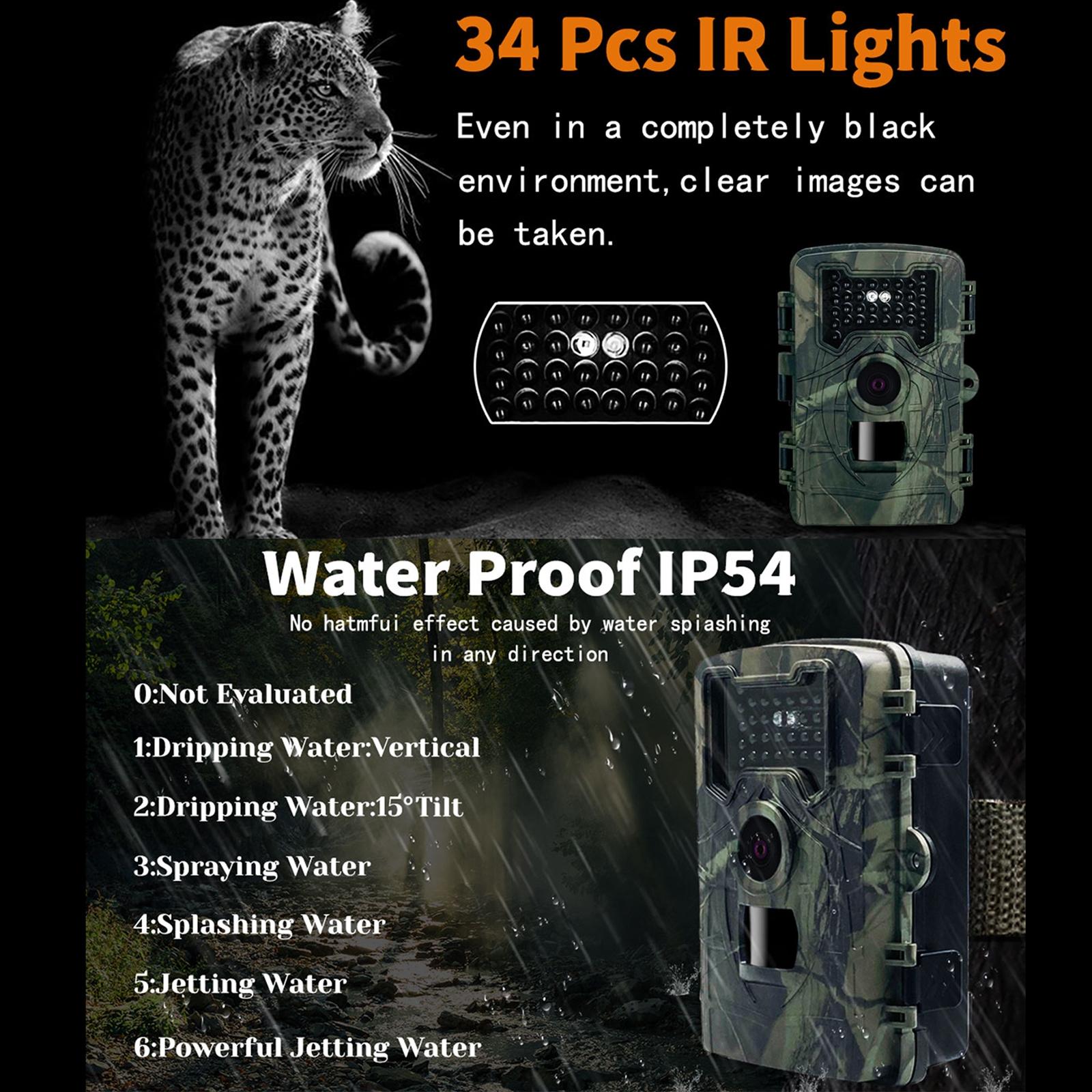 2 Lcd Infrared Night Vision Trail Camera For Wildlife Hunting