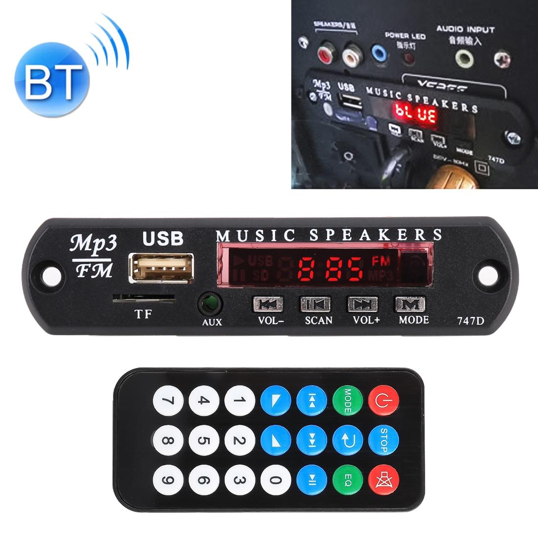 12V Car Mp3 Player Board W / Fm Radio Bluetooth Recording - Usb Tf Aux