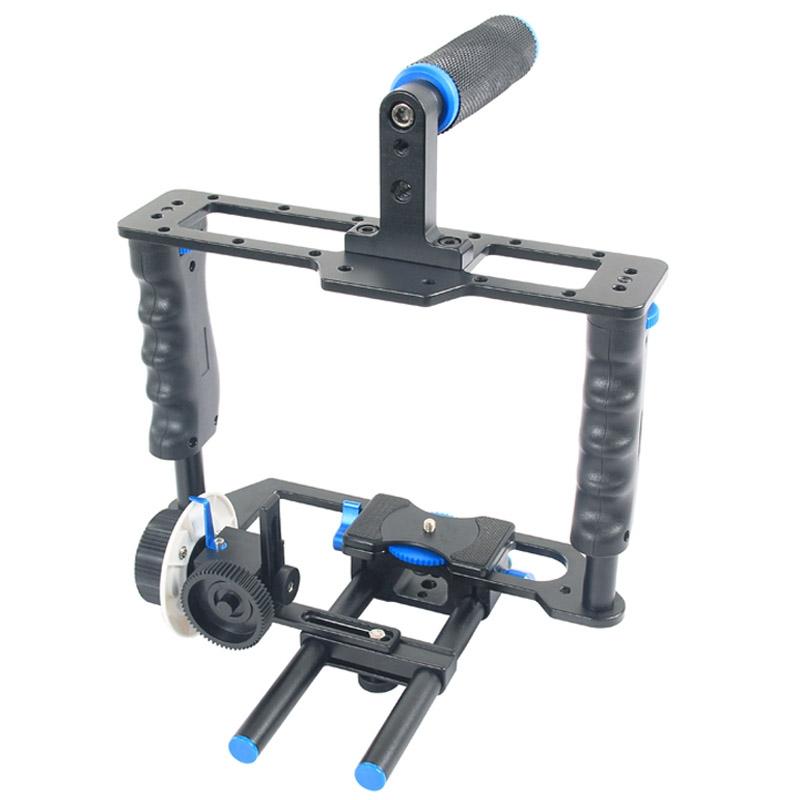 Large Handle Camera Cage & Matte Box Kit For Dslr / Video Camera
