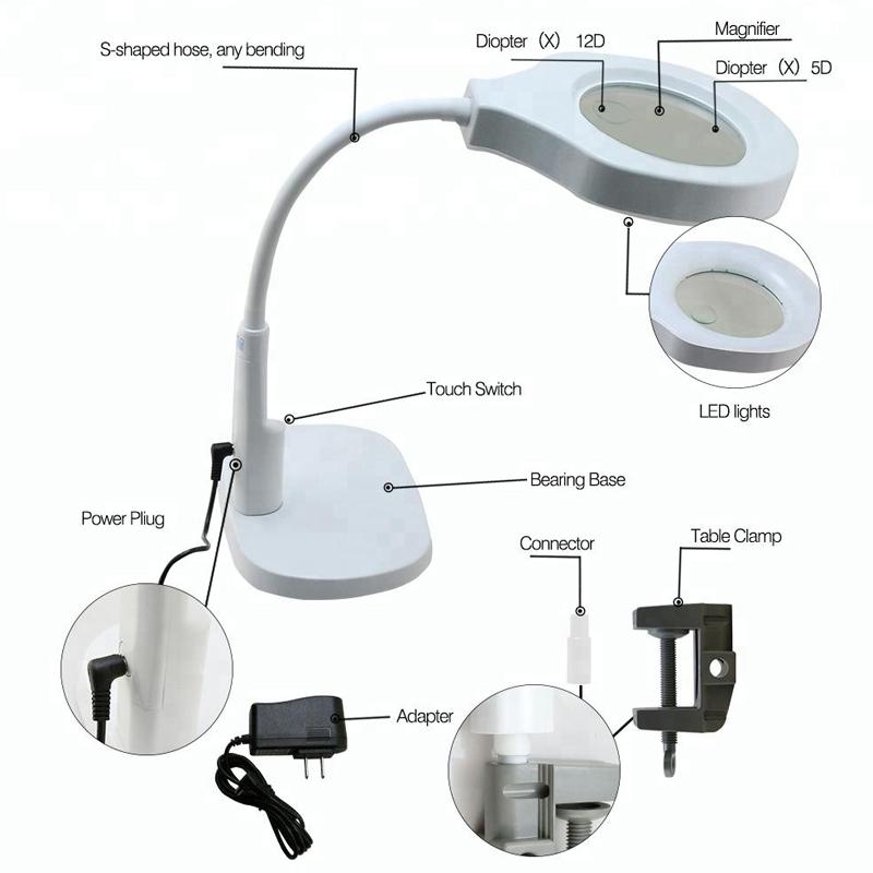 Portable Multi-function Magnifying Lamp - 220v