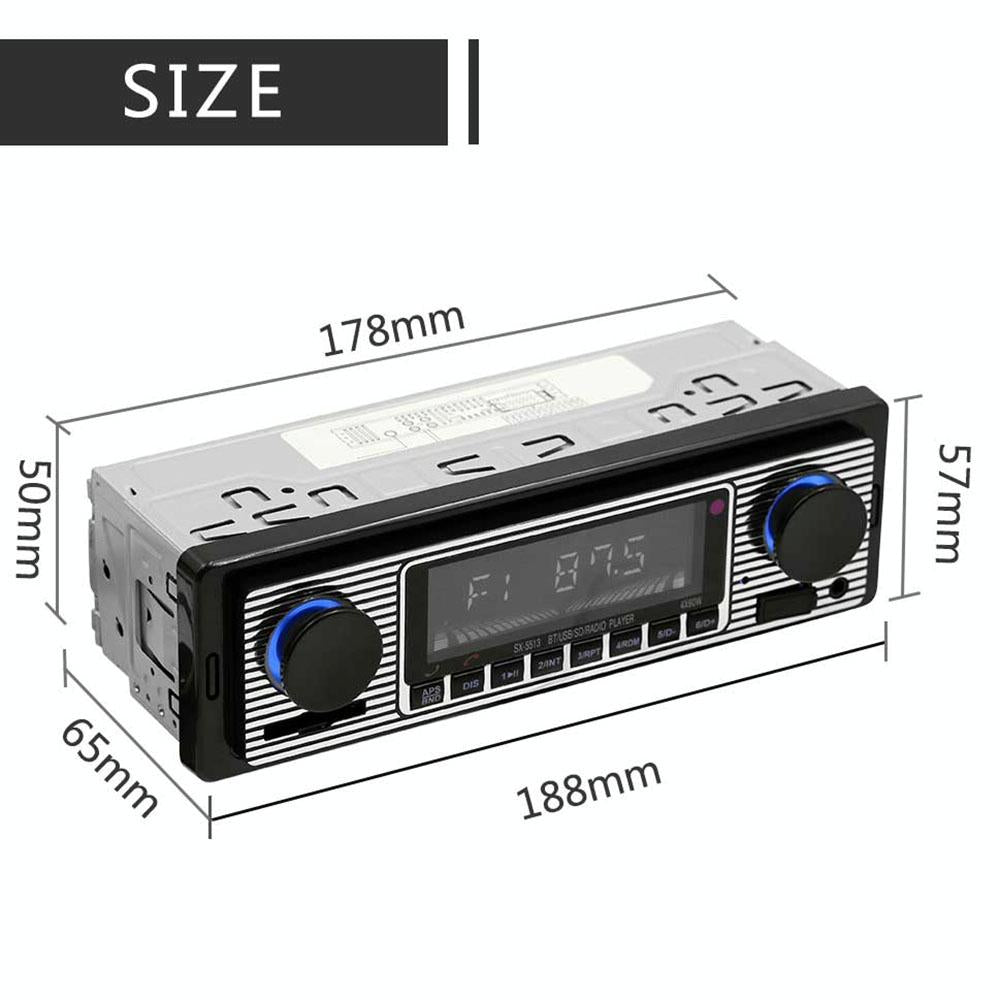 12V Car Mp3 Player With Bluetooth Fm Tf U Disk - Sx-5513