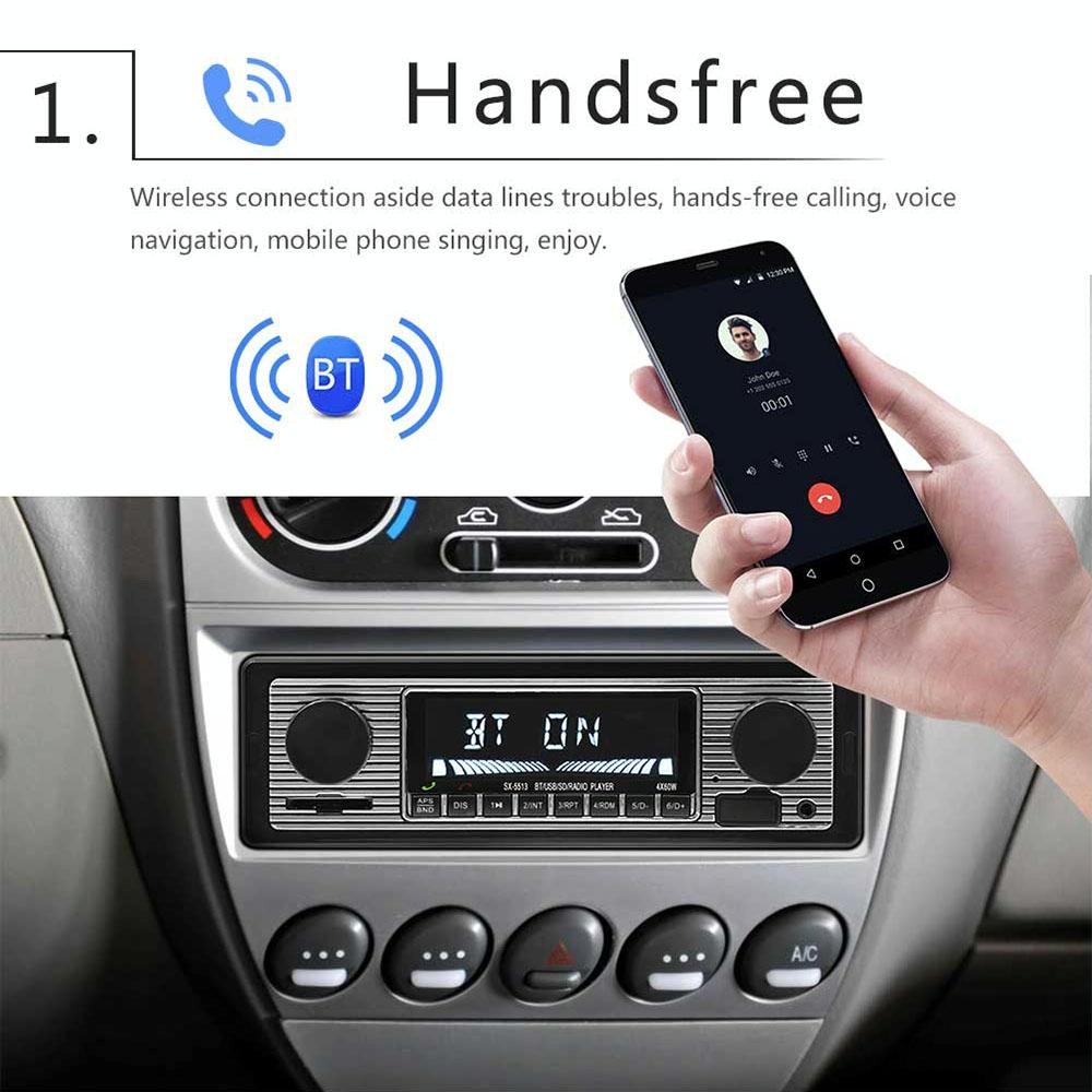 12V Car Mp3 Player With Bluetooth Fm Tf U Disk - Sx-5513