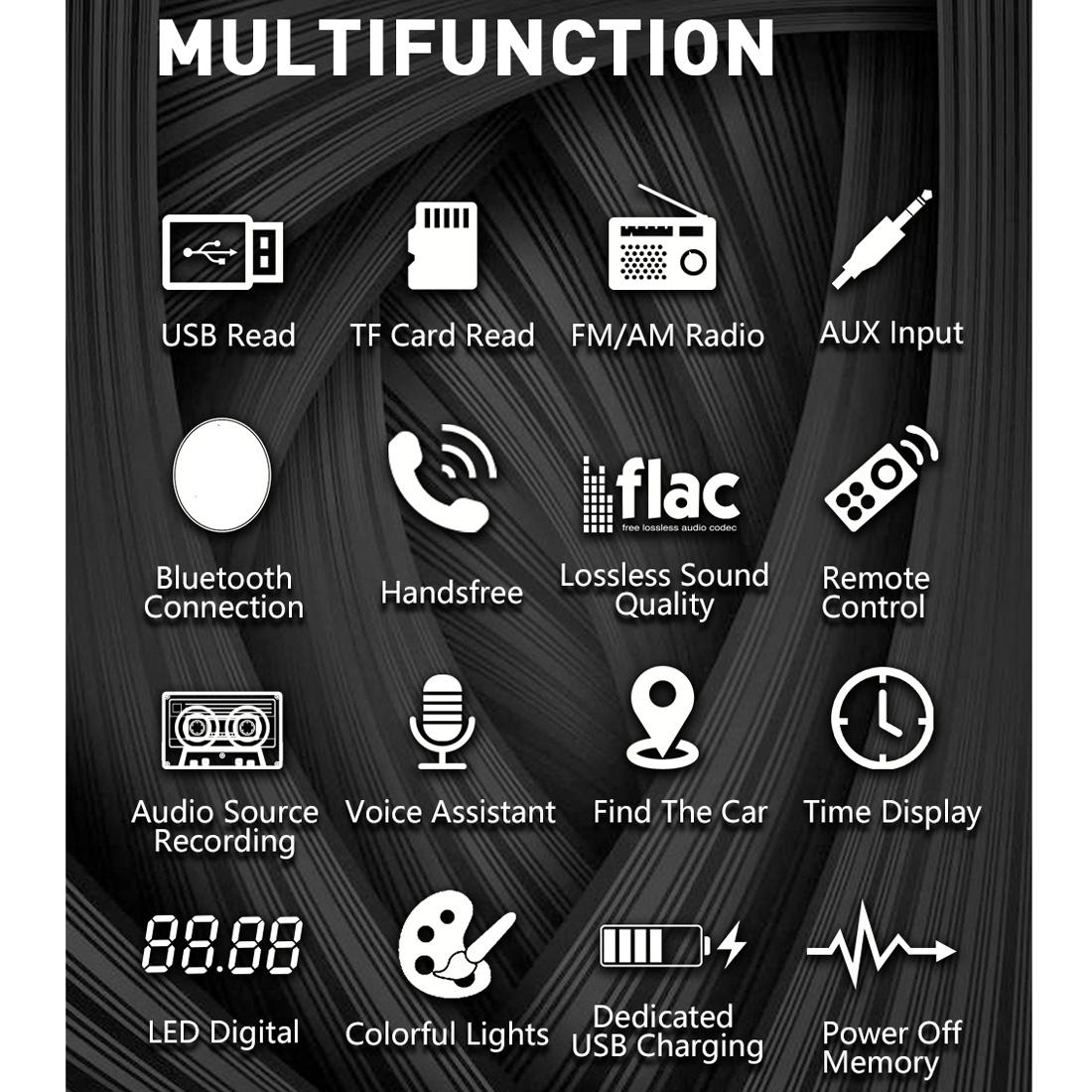 12V Car Mp3 With Fm / Am Bluetooth & Voice Assistant