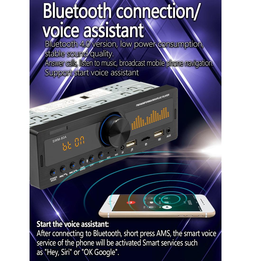 12V Car Mp3 With Fm / Am Bluetooth & Voice Assistant
