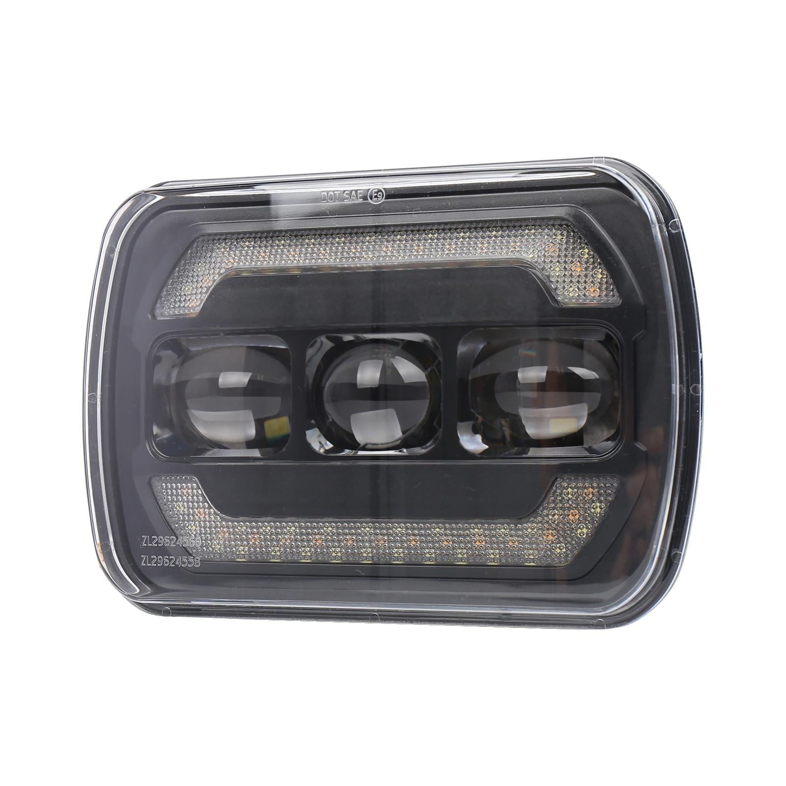1 Pair 7 Inch Car Square Headlight Work Light