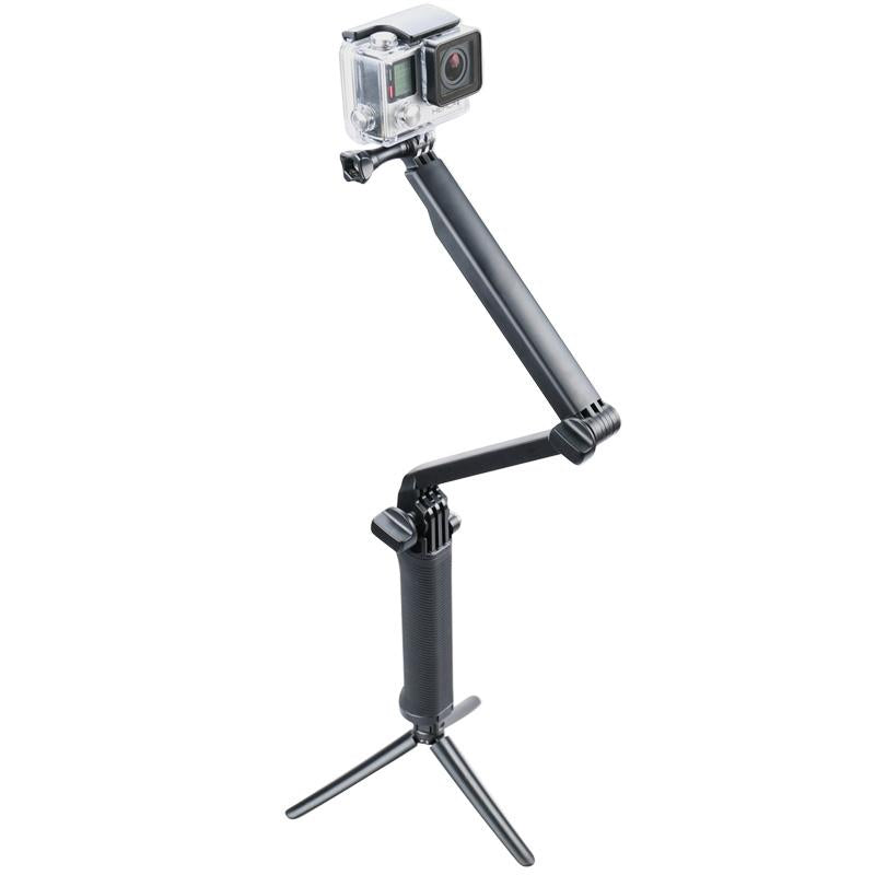 Extendable Monopod Tripod for Action Cameras - 3 Way Multi Function