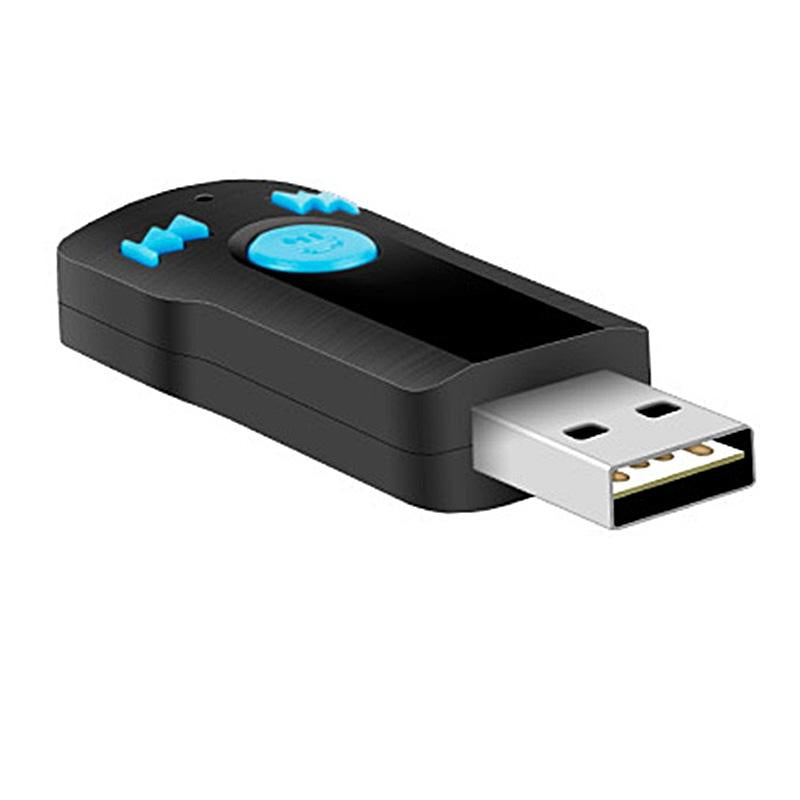 Mini Usb Bluetooth Receiver Mp3 Player With Mic & Audio Cable - Handsfree Aux Output 32Gb Sd / Tf Card Dual Usb Port