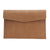 13.3 Inch Litchi Pattern Laptop Sleeve - Light Brown Pu Leather