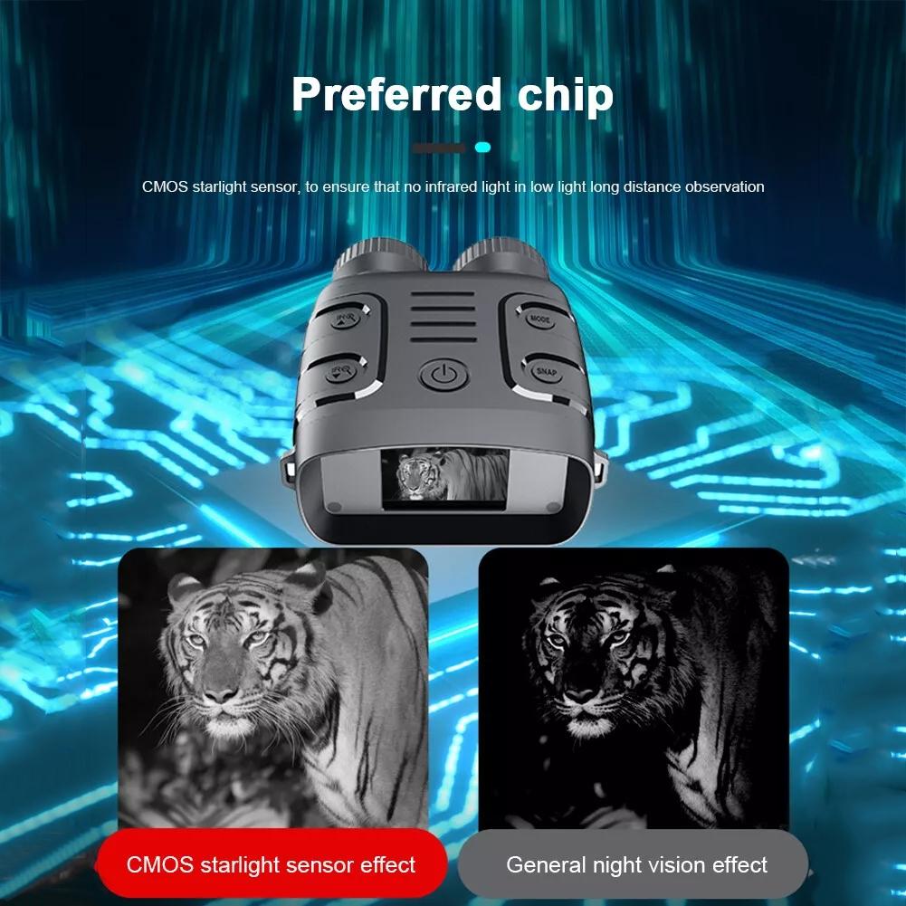 1080p Hd Binocular with Infrared Night Vision 2.4 Screen 5x Zoom