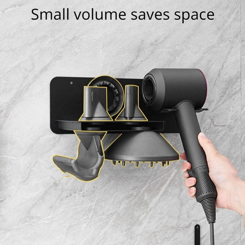 Wall Mounted Hair Dryer Holder For Bathroom Storage Upgraded Model