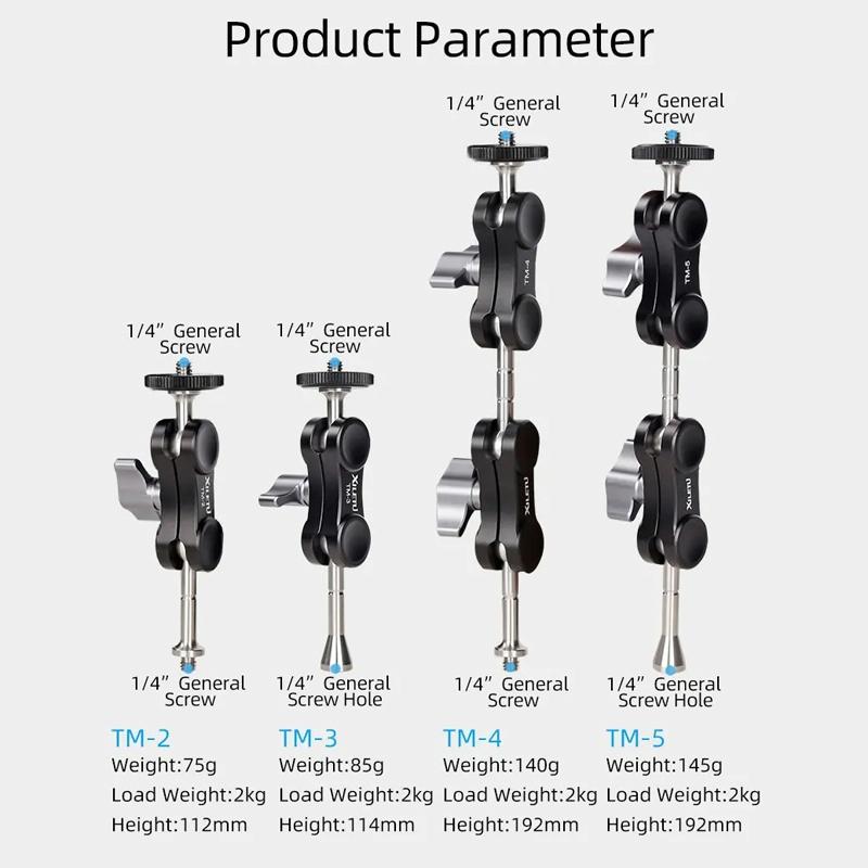 Versatile Dual Ballhead Magic Arm For Camera And Monitor Mounting - Tm-2