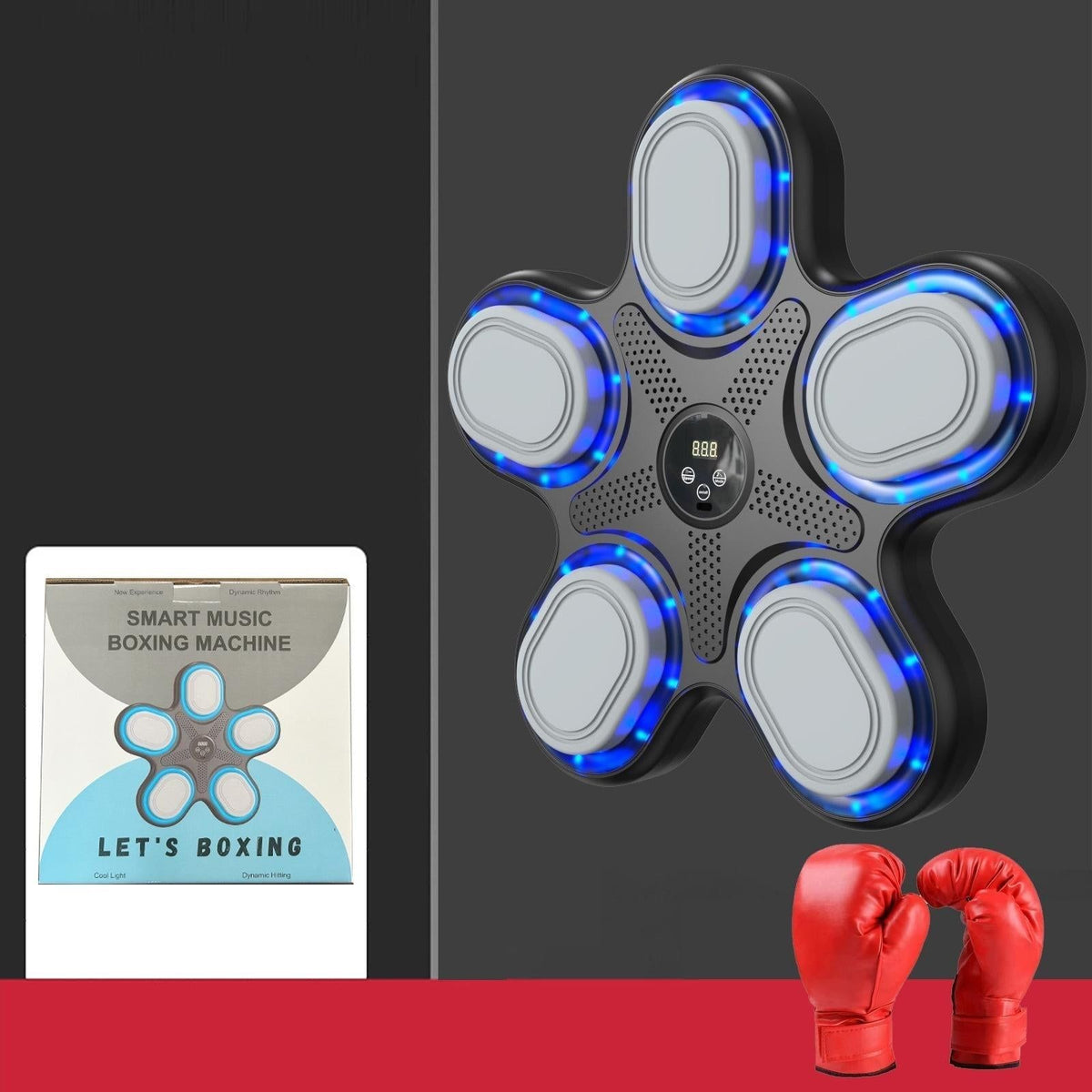Bluetooth Music Boxing Machine With Adult Gloves - Reaction Training - With Half-Finger Gloves