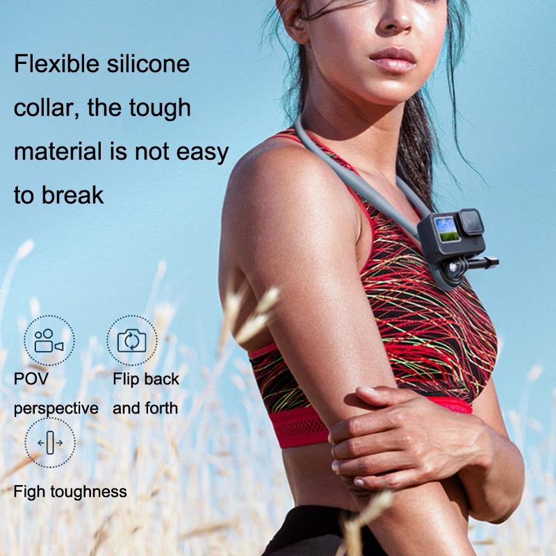 Magnetic Halter Bracket for Action Cameras - Compatible with Gopro Hero11 / Hero9 / Dji Action 3 Standard - Te Hnb 001