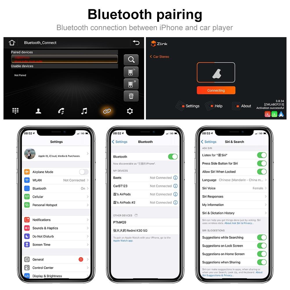 7 Inch Android Car Navigation Player With Wireless Carplay - 1 + 16G