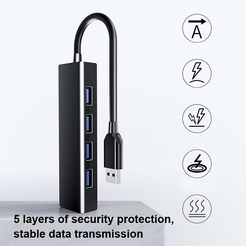 4-Port Usb 2.0 Hub Converter 15Cm Cable No Light Bar