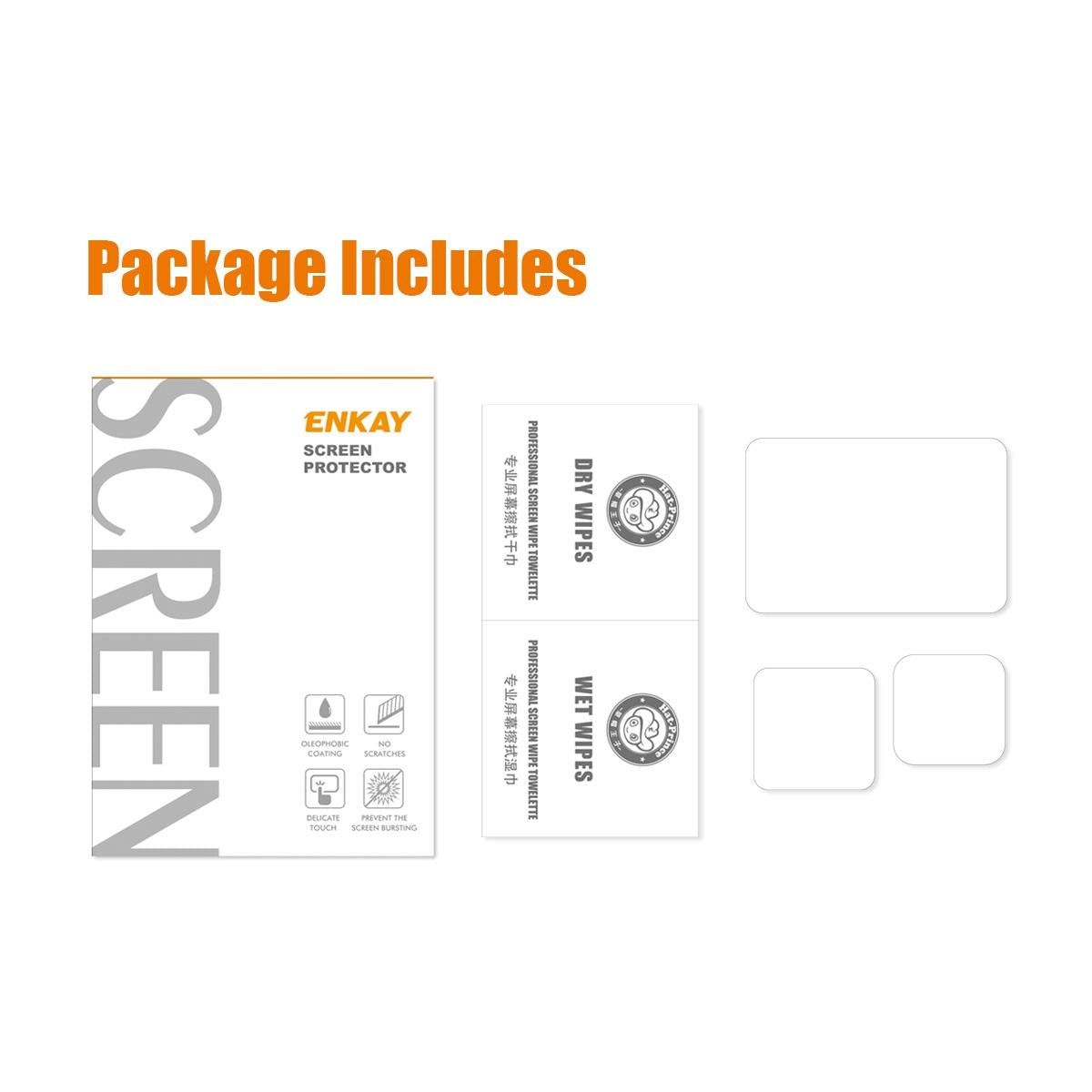 Hat Prince 3-in-1 Tempered Glass Screen Protector for Gopro Hero 10 - 0.2mm