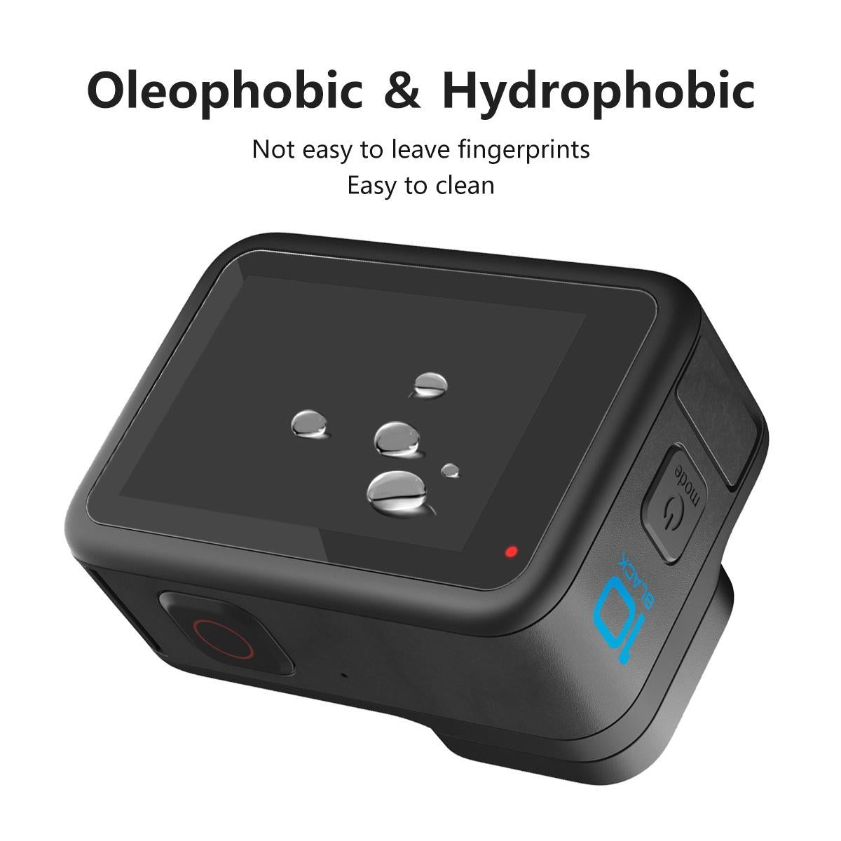 Hat Prince 3-in-1 Tempered Glass Screen Protector for Gopro Hero 10 - 0.2mm