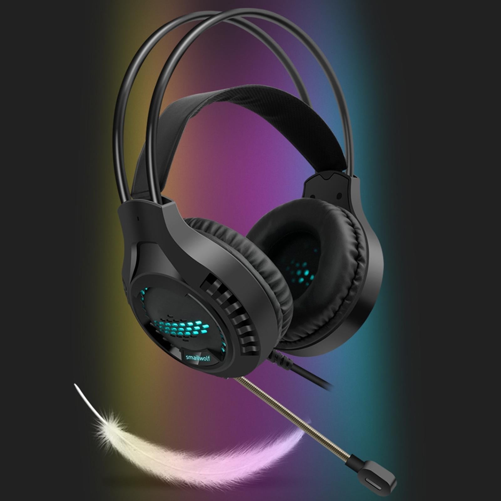 Luminous Wired Gaming Headset For Desktop 3.5Mm Double Plug