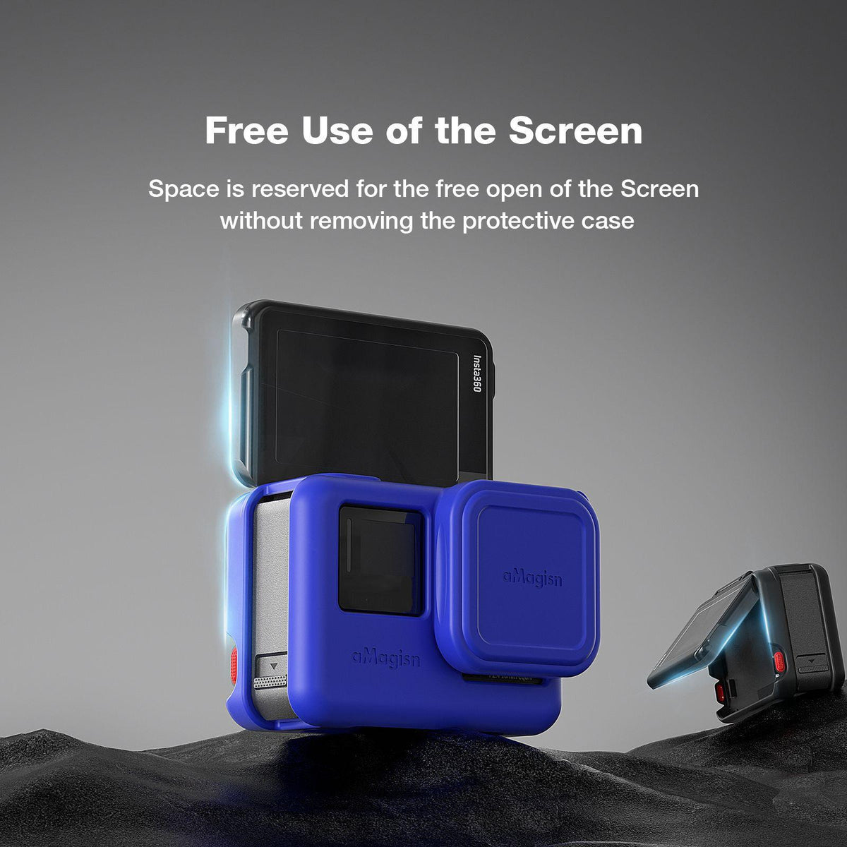 Silicone Case for Insta360 Ace Camera - Protect your Gear - For Insta360 Ace Pro (Black)