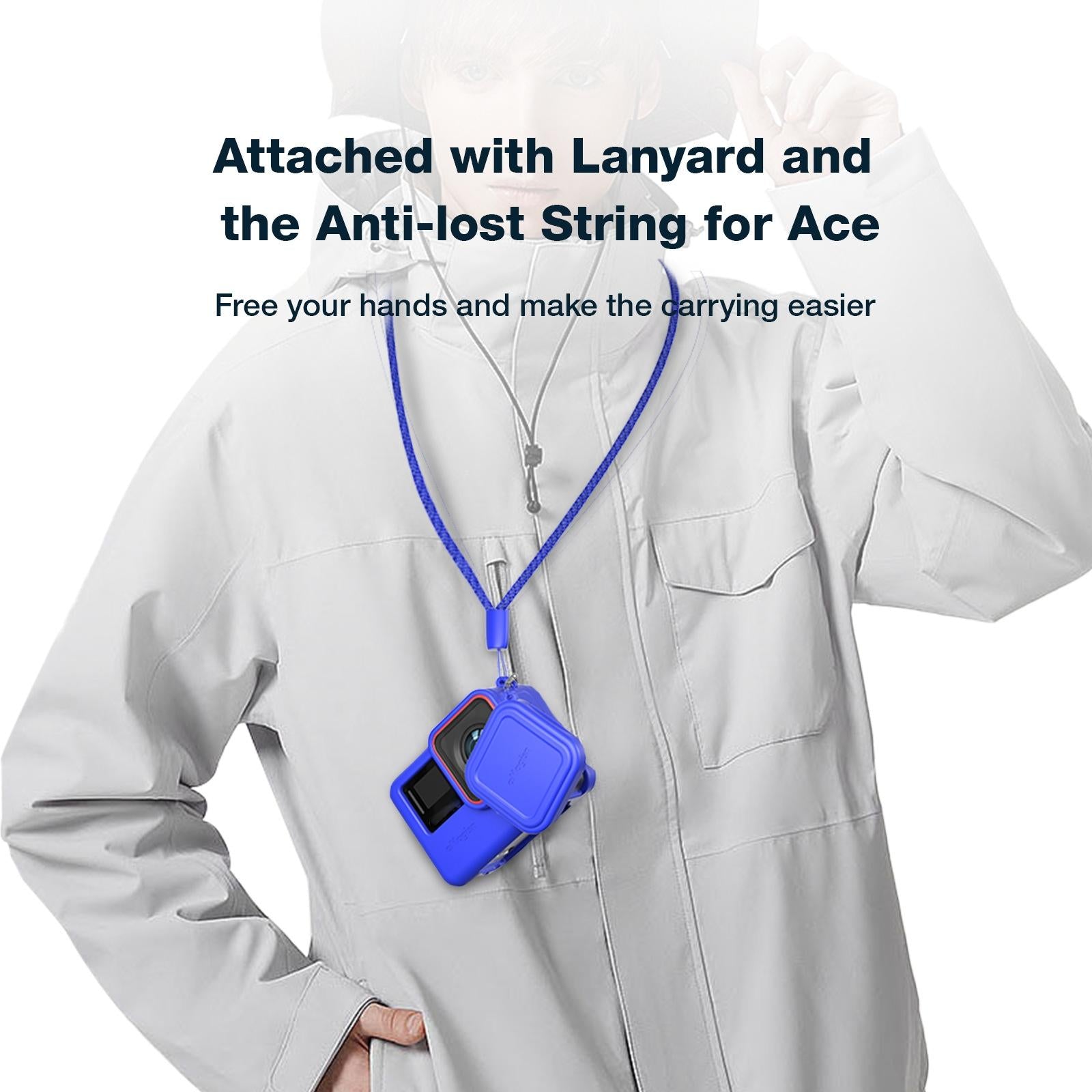 Silicone Case for Insta360 Ace Camera - Protect your Gear - For Insta360 Ace Pro (Black)